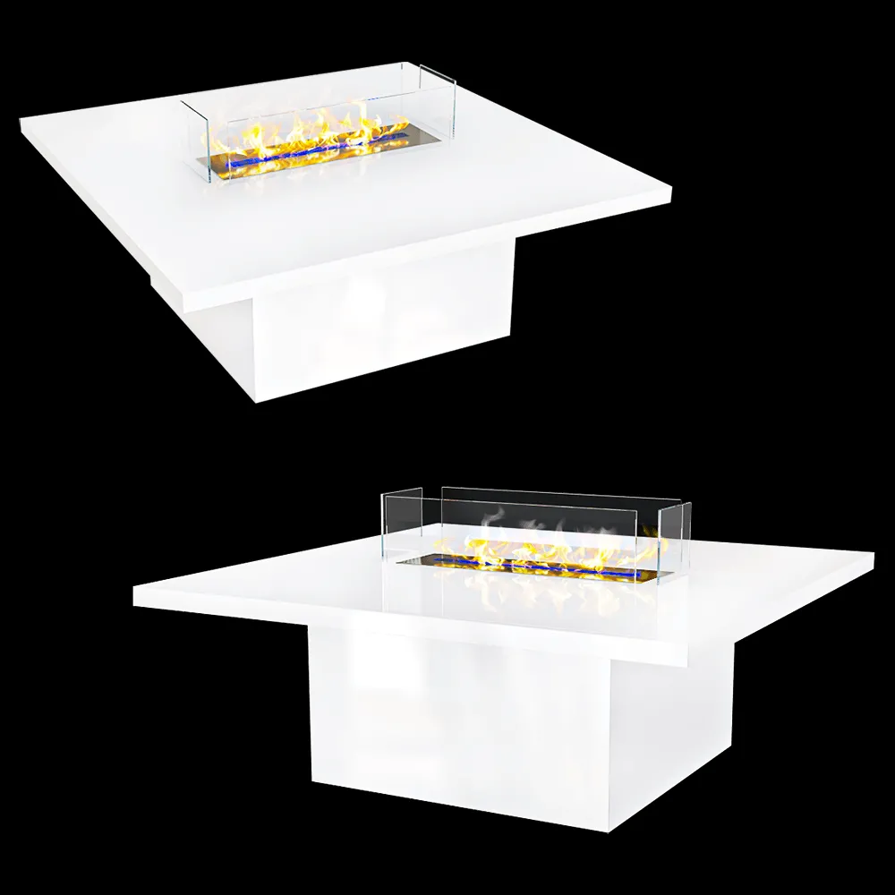 Kronco – Coffee table with bio fireplace Pline 3ds Max