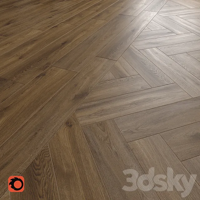 Kronewald brown Wood Floor Tile 3DS Max Model