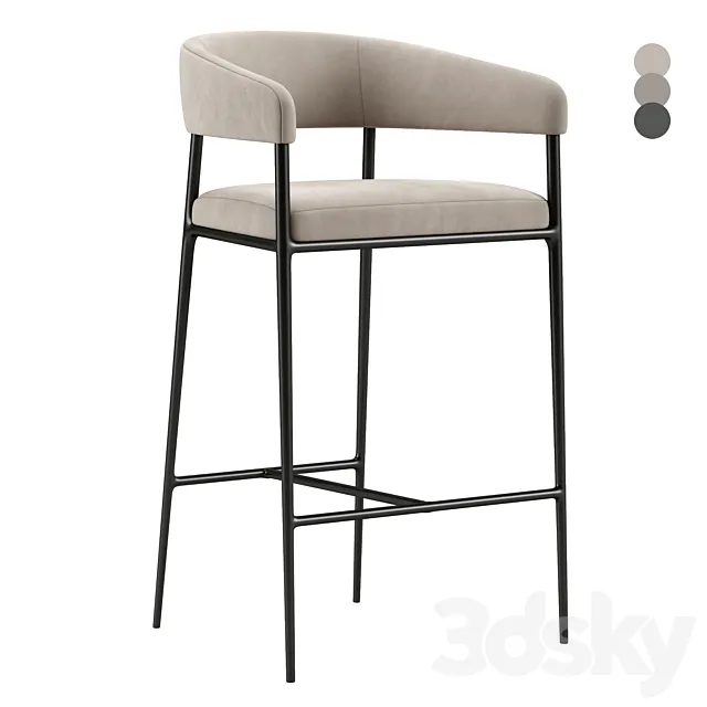 Kronig Bar stool 3ds Max