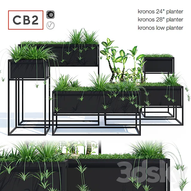 Kronos planters 3ds Max