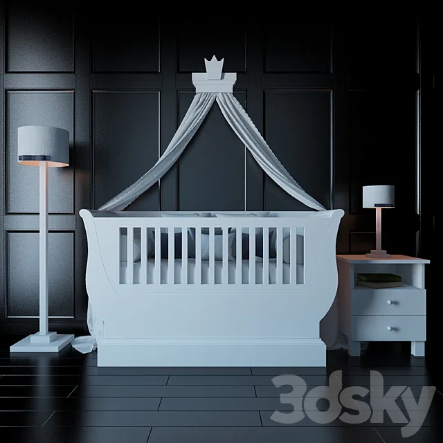 Krovat Anna Baby Room Baby Milk – 199 727-.94093 3DSMax File