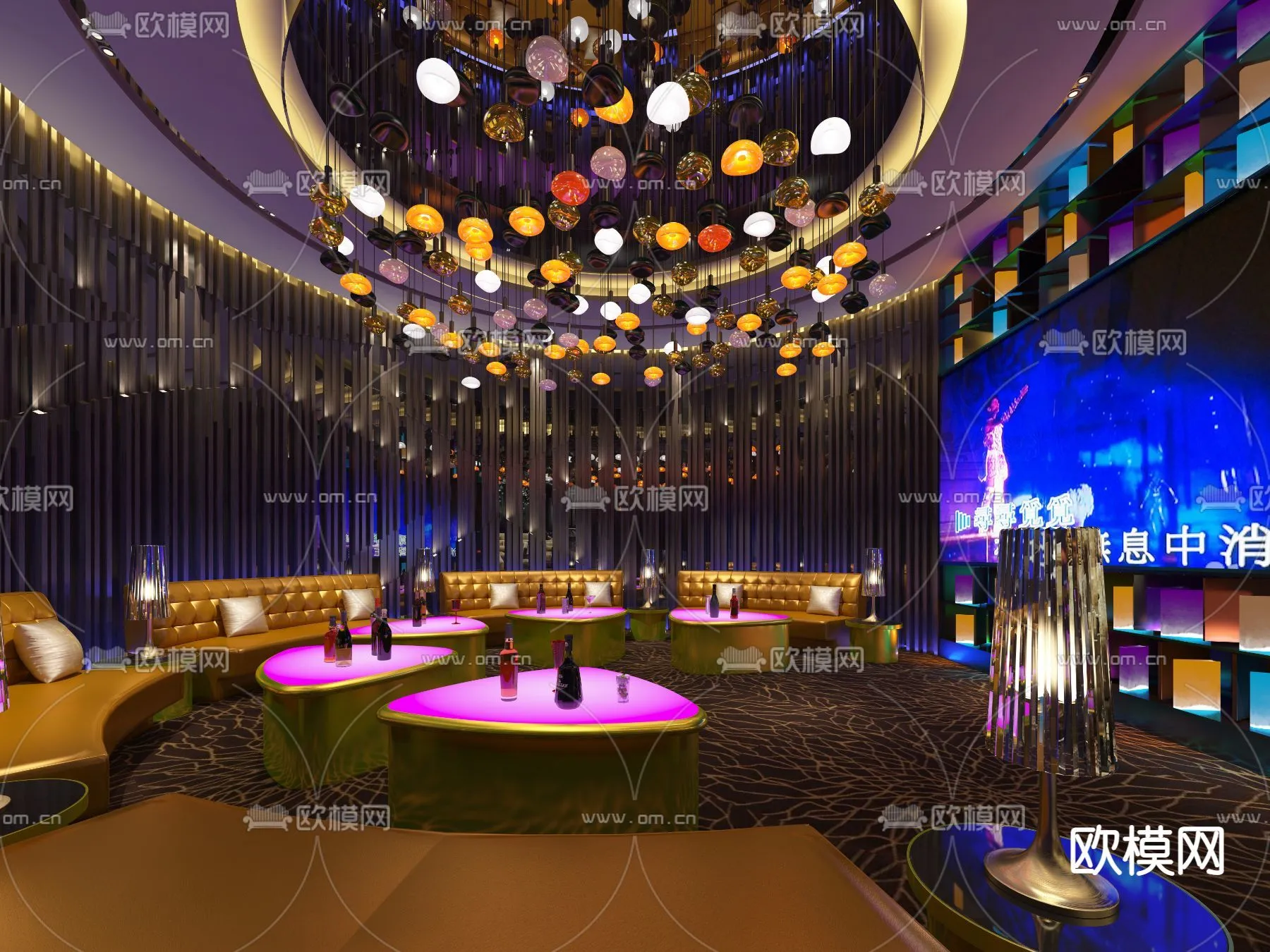 KTV Interior 3D Models – Karaoke – 011 – VRAY Render