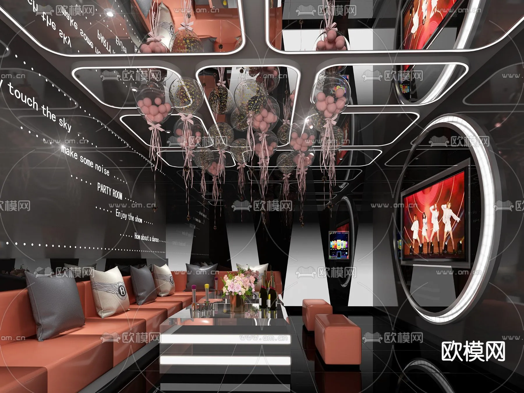 KTV Interior 3D Models – Karaoke – 012 – VRAY Render