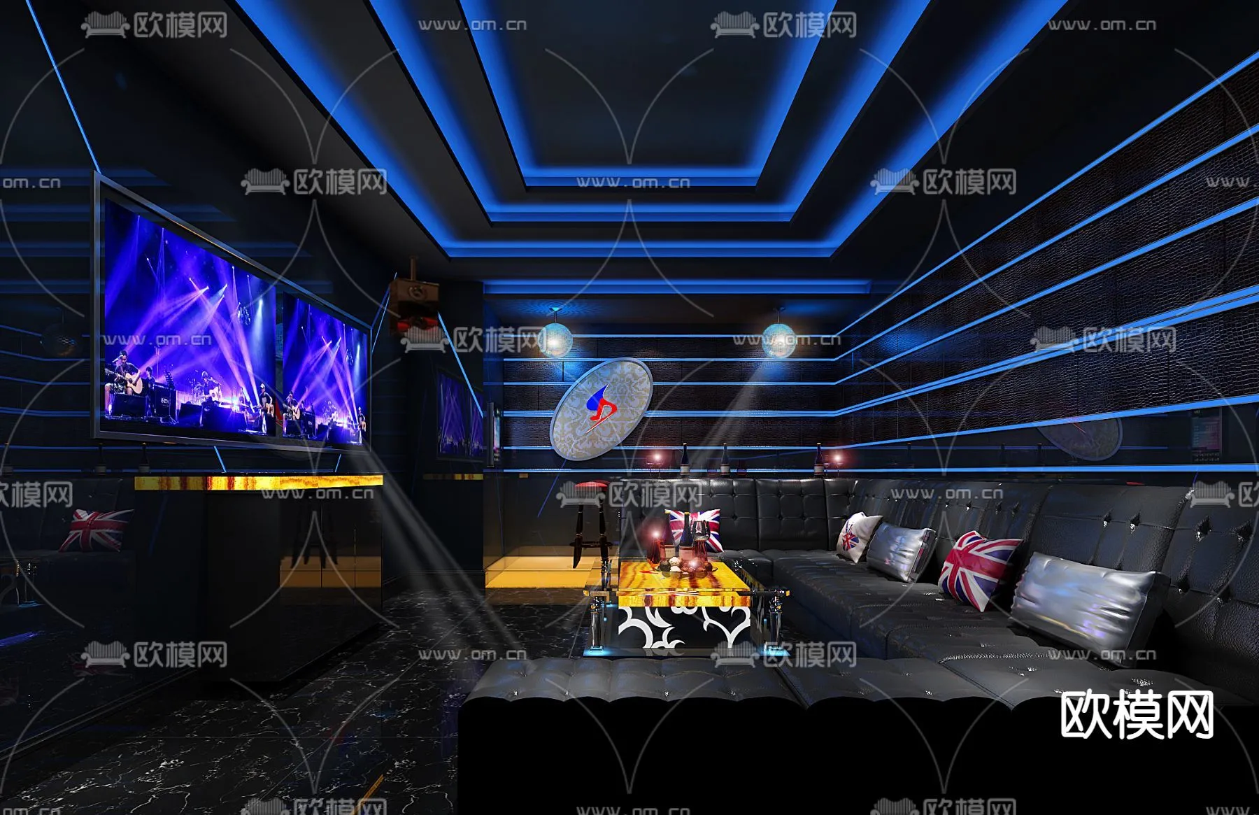 KTV Interior 3D Models – Karaoke – 023 – VRAY Render