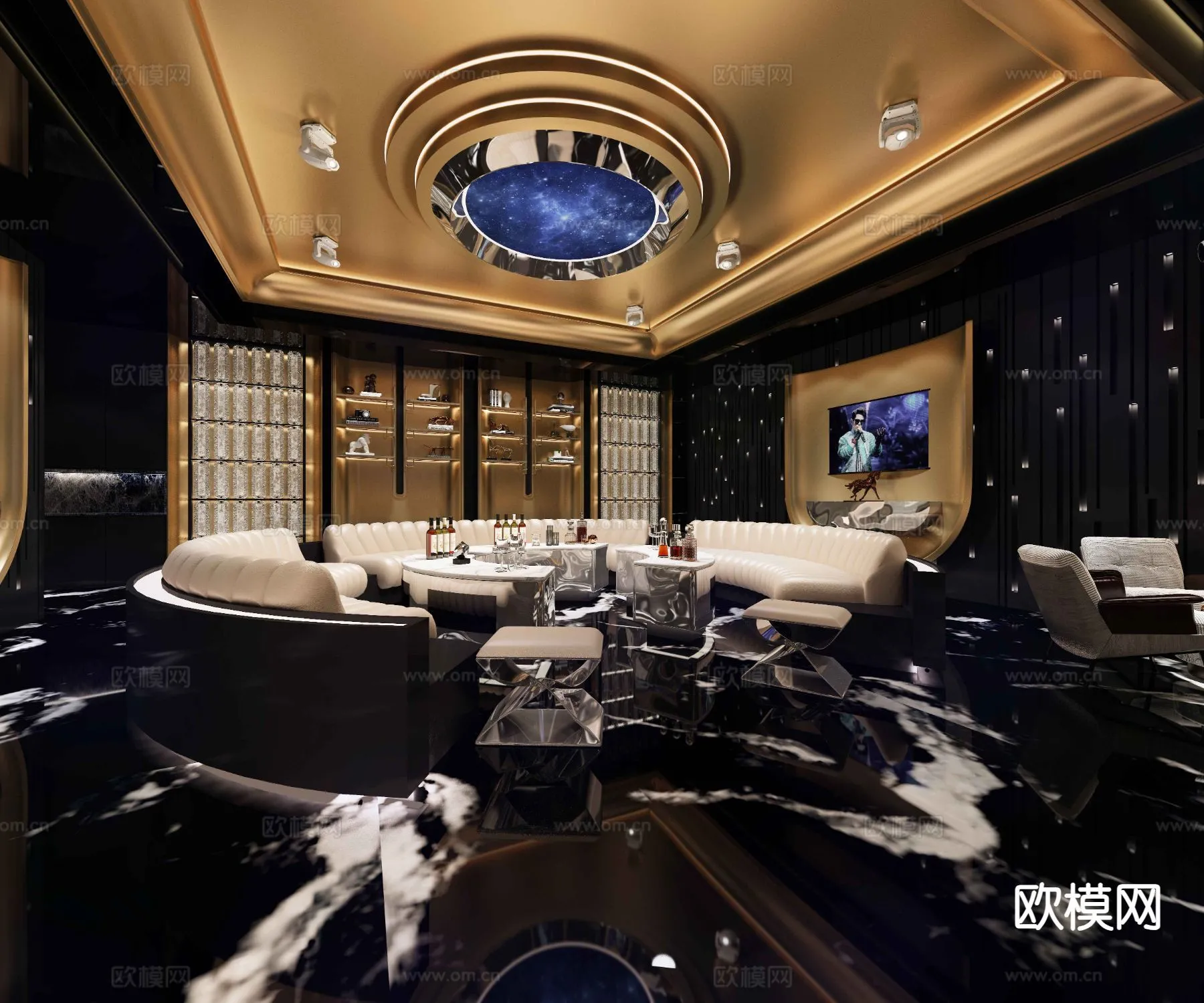KTV Interior 3D Models – Karaoke – 070 – VRAY Render