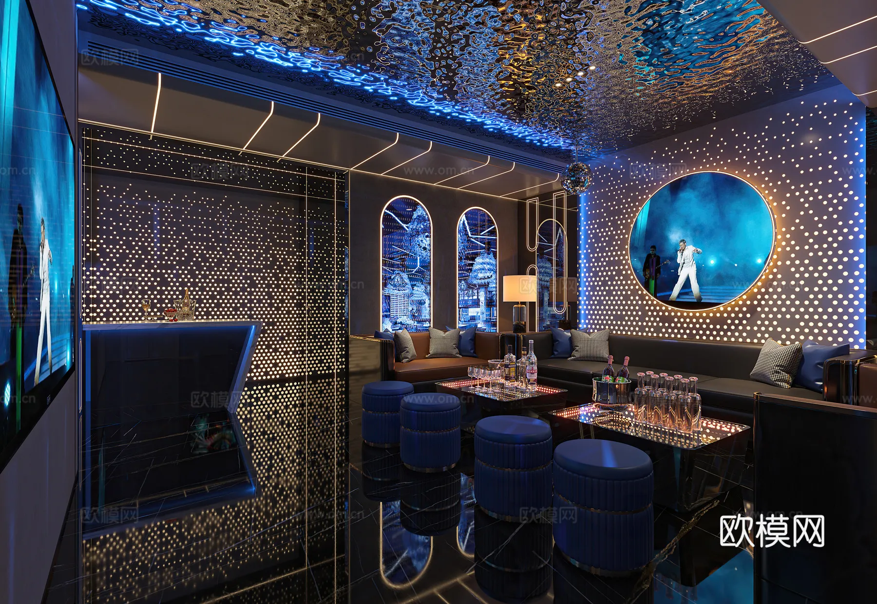 KTV Interior 3D Models – Karaoke – 114 – VRAY Render