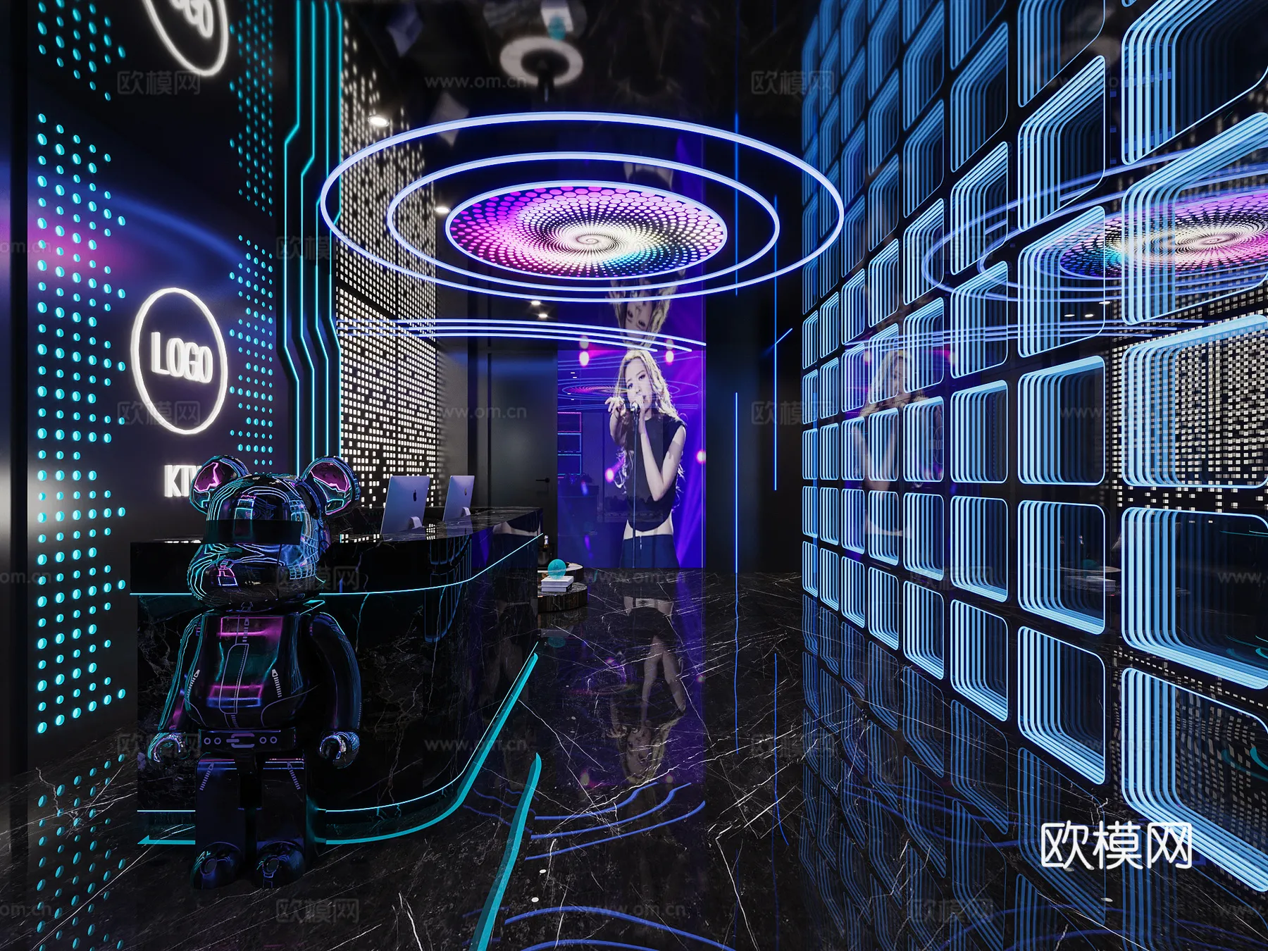 KTV Interior 3D Models – Karaoke – 118 – CORONA Render