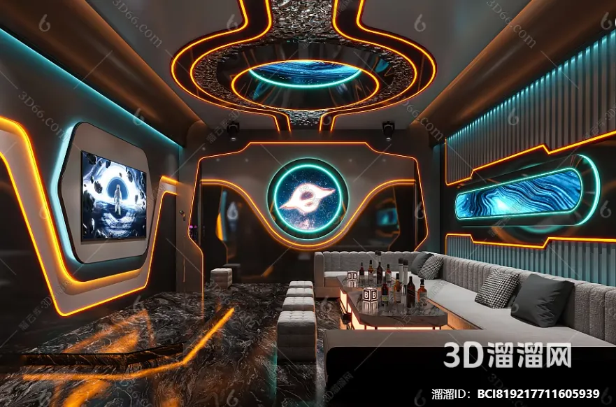 KTV Interior 3D Models – Karaoke – 140 – VRAY Render