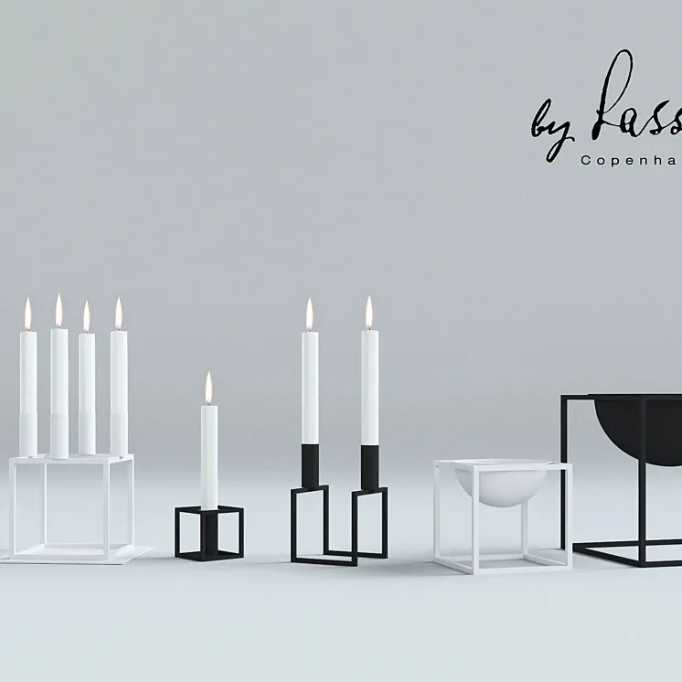 Kubus candlesticks 3DS Max