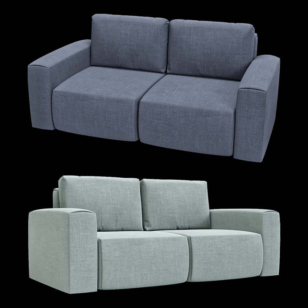 KULT  – 2-seat fixed sofa Aldo 3ds Max