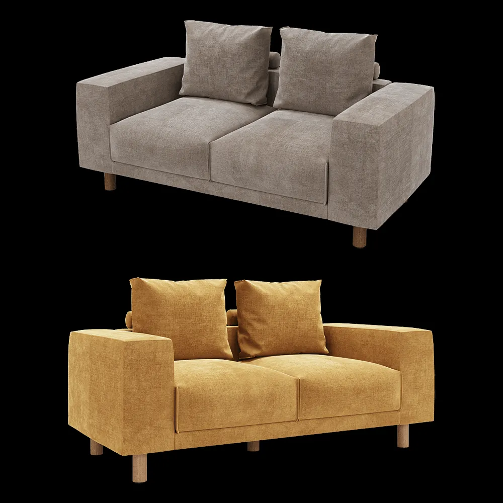 KULT  – 2-seat fixed sofa Fran 3ds Max