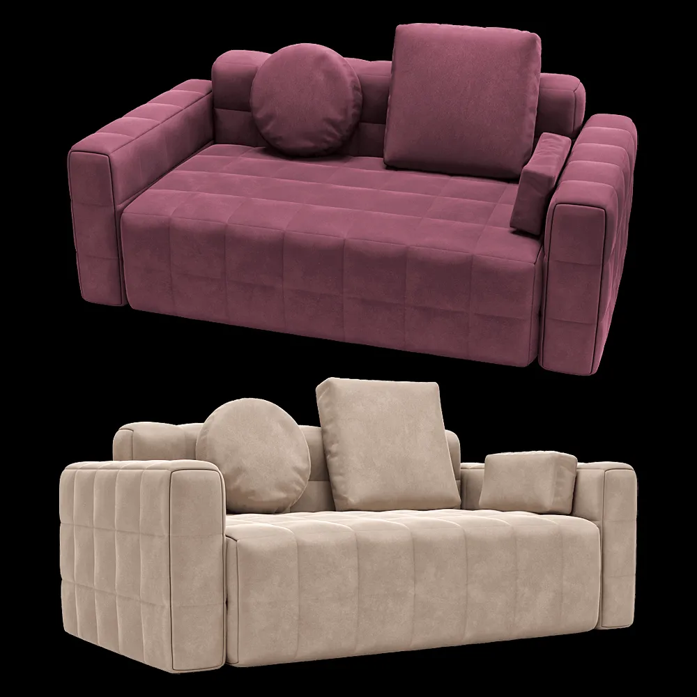 KULT  – 2-seater fixed sofa Block 1 3ds Max
