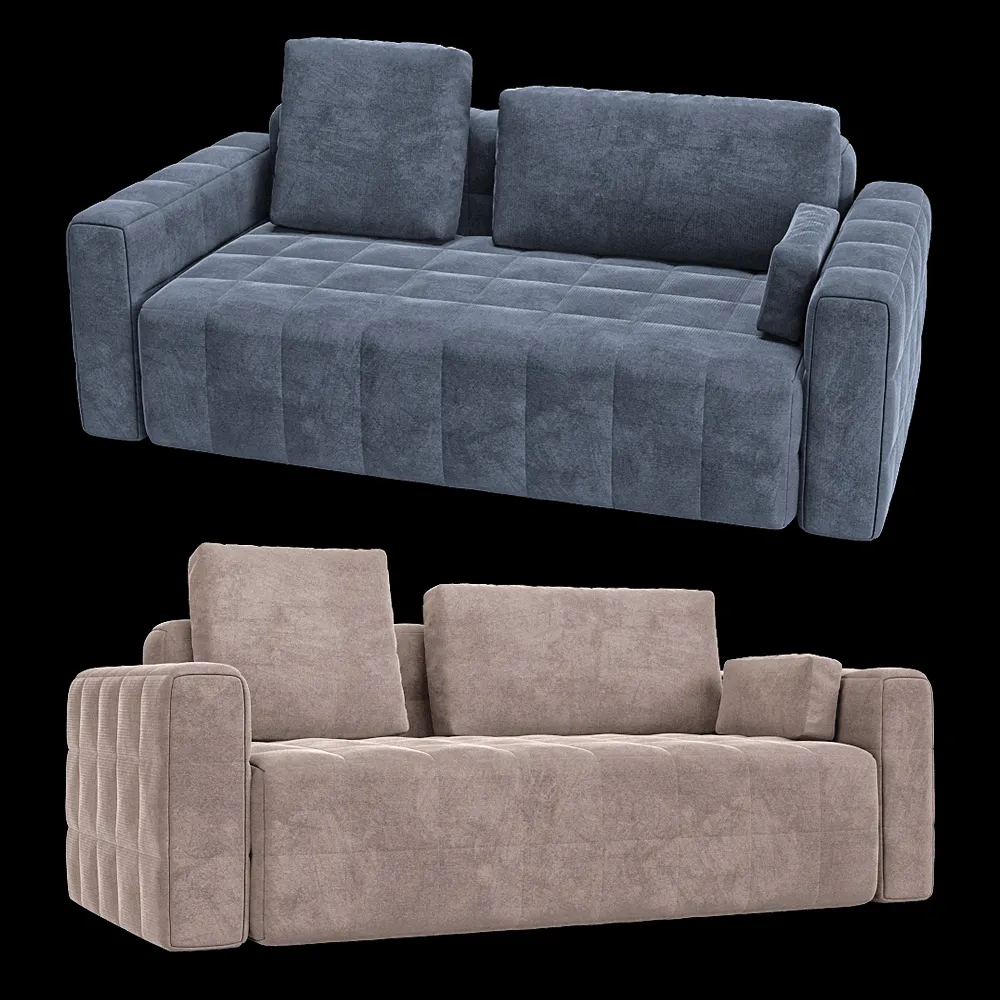 KULT  – 2-seater fixed sofa Block 2 3ds Max