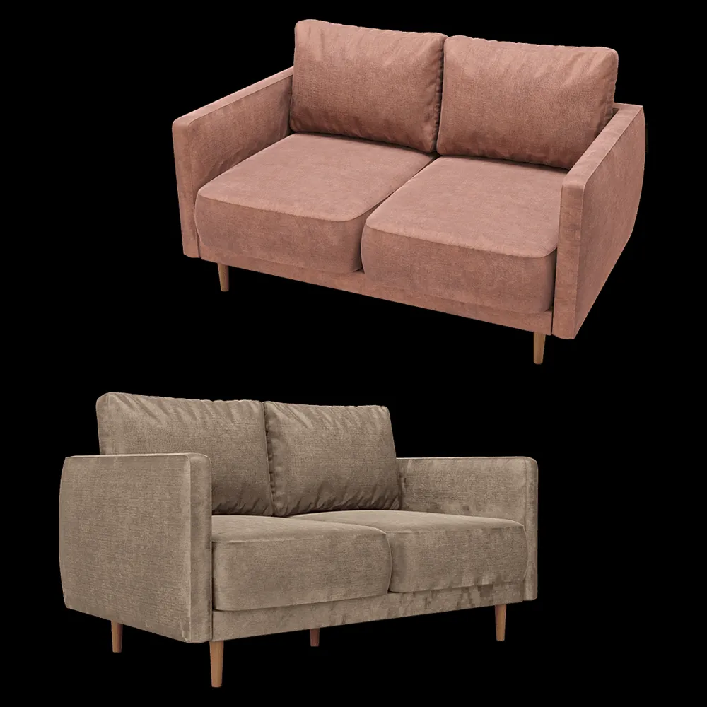 KULT  – 2-seater fixed sofa Rene 1 3ds Max