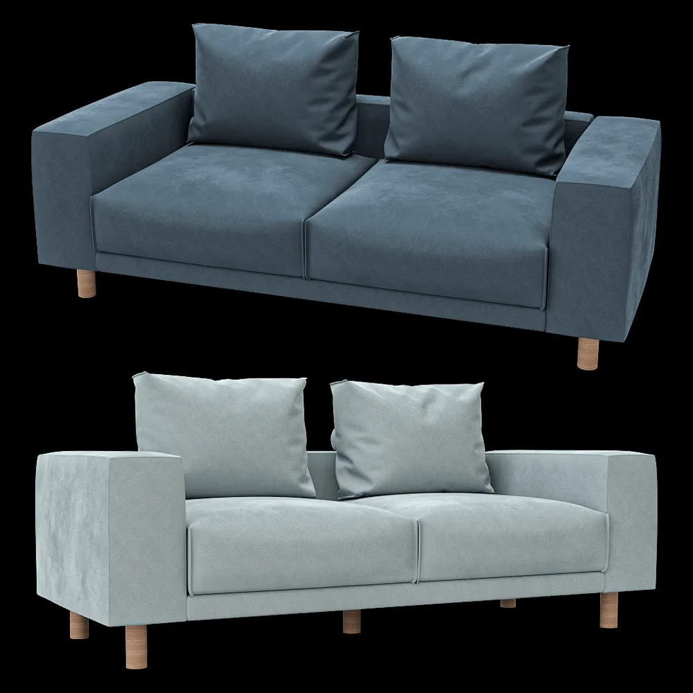 KULT  – 3-seat fixed sofa Fran 1 3ds Max