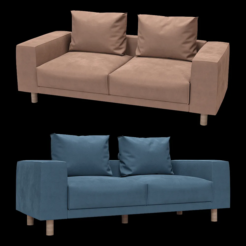 KULT  – 3-seat fixed sofa Fran 2 3ds Max