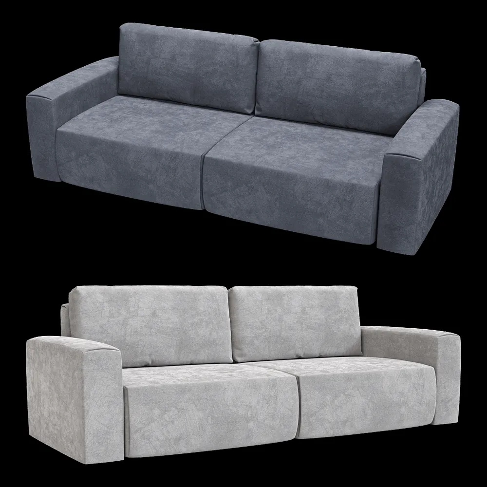KULT  – 3-seater fixed sofa Aldo 1 3ds Max