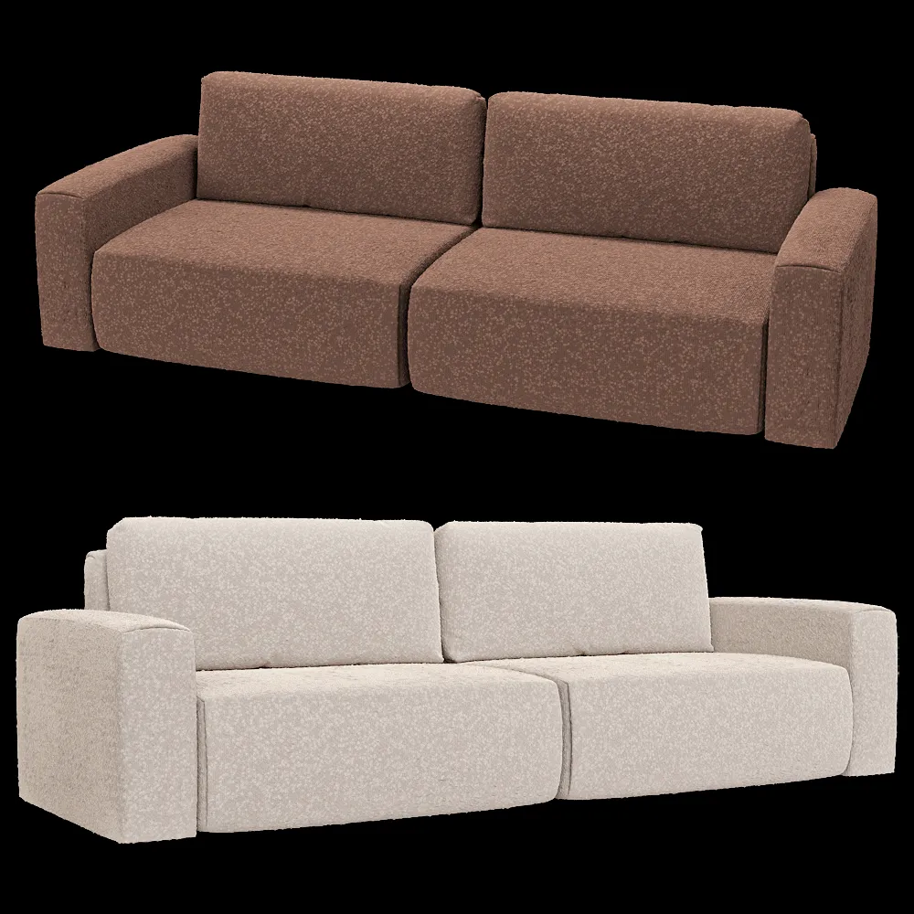 KULT  – 3-seater fixed sofa Aldo 2 3ds Max