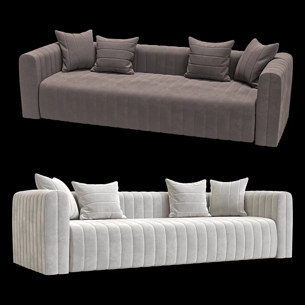 KULT  – 3-seater fixed sofa Bardi 3 3ds Max