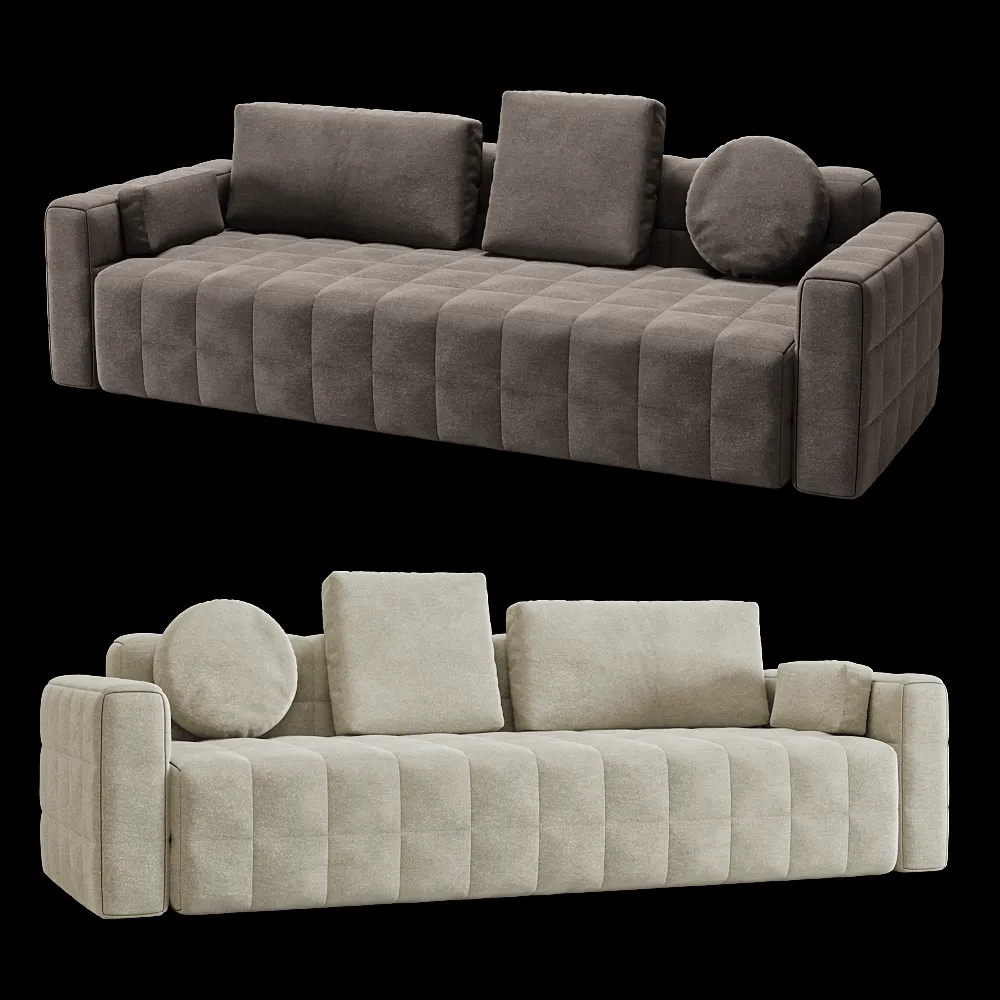 KULT  – 3 seater fixed sofa Block 1 3ds Max