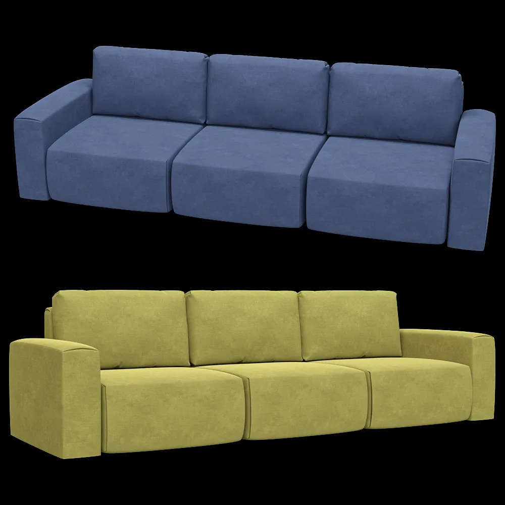 KULT  – 4-seater fixed sofa Aldo 3ds Max