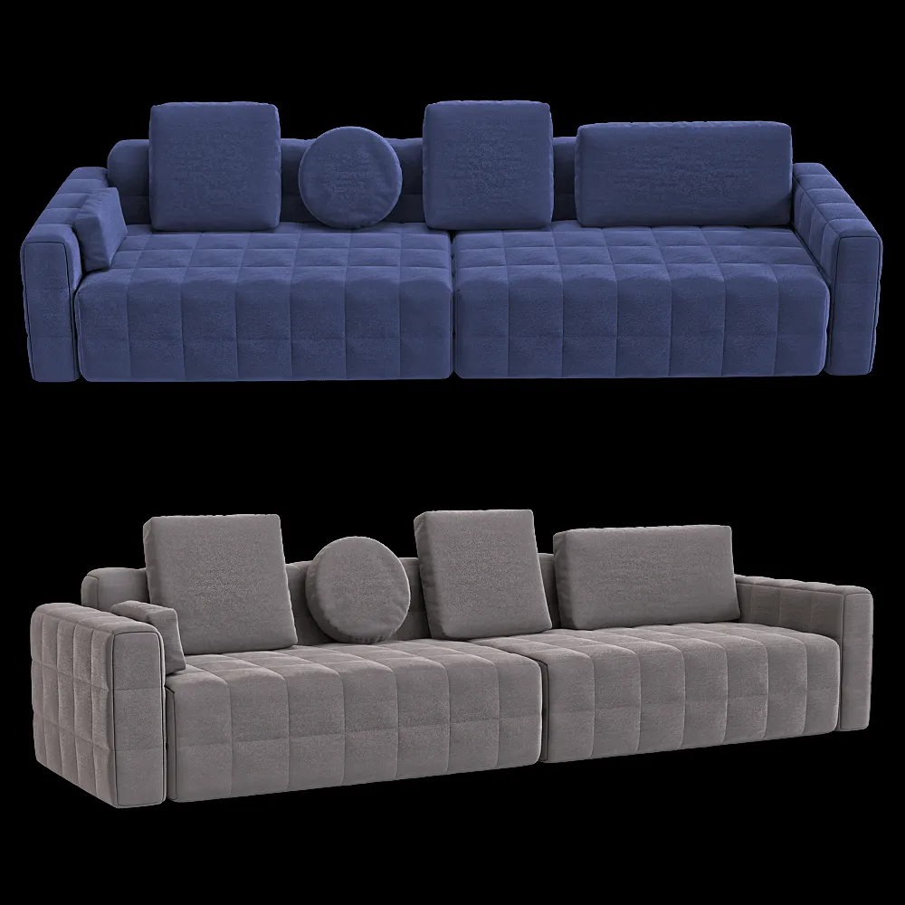 KULT  – 4-seater fixed sofa Block 3ds Max
