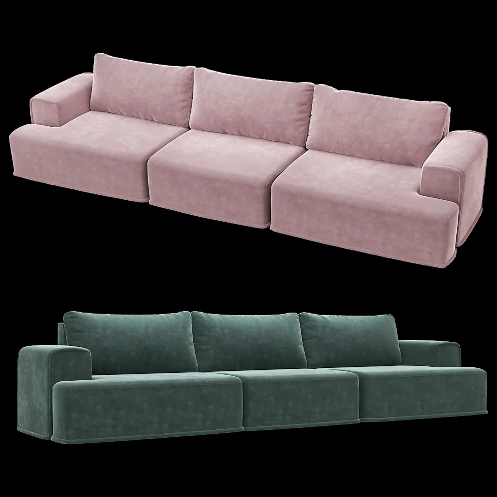 KULT  – 5-seater fixed sofa Ruffo 3ds Max