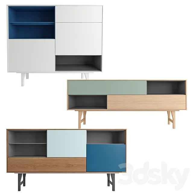 Kuri sideboard 3DS Max Model