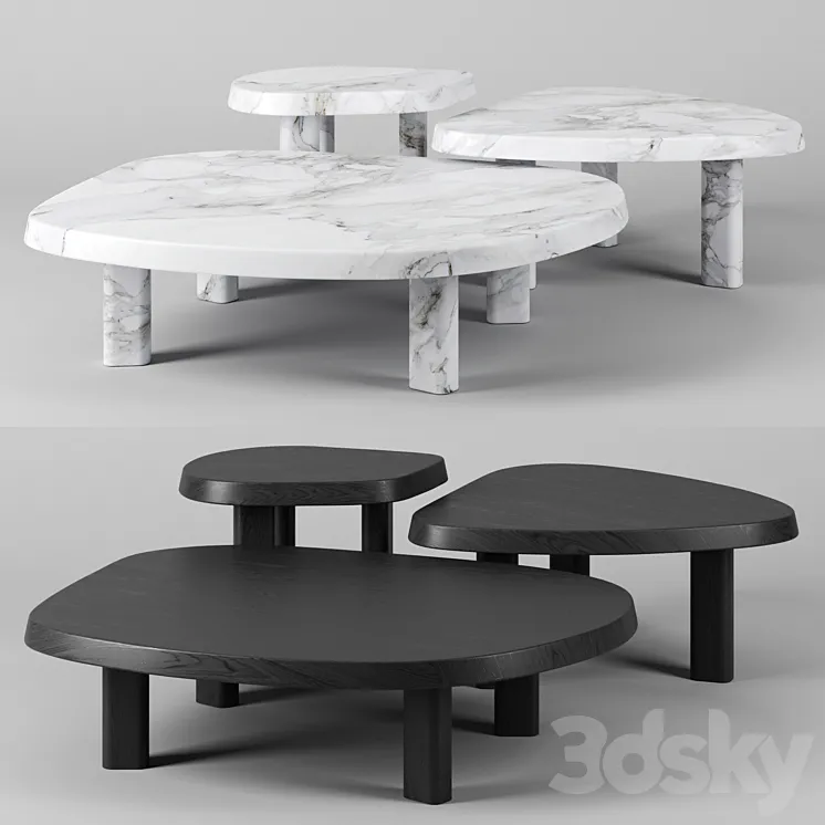 L Series Marble Coffee Table 3DS Max