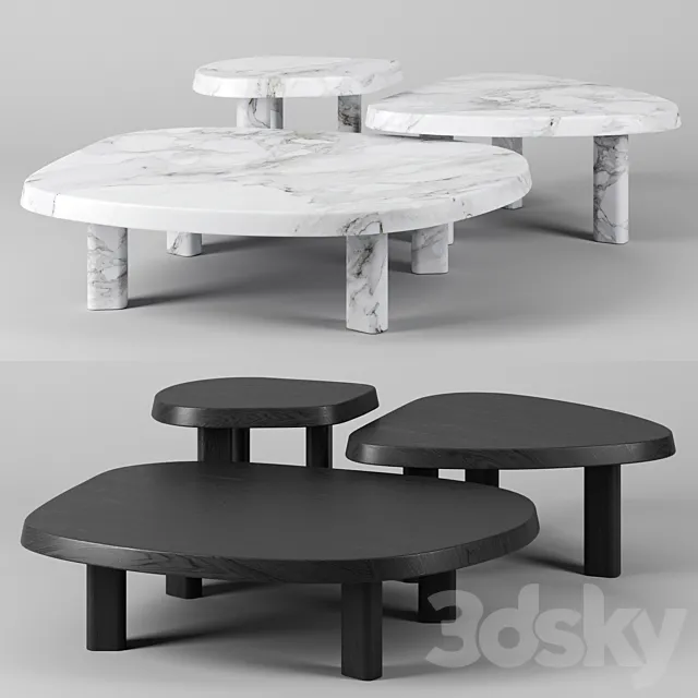 L Series Marble Coffee Table 3DSMax File