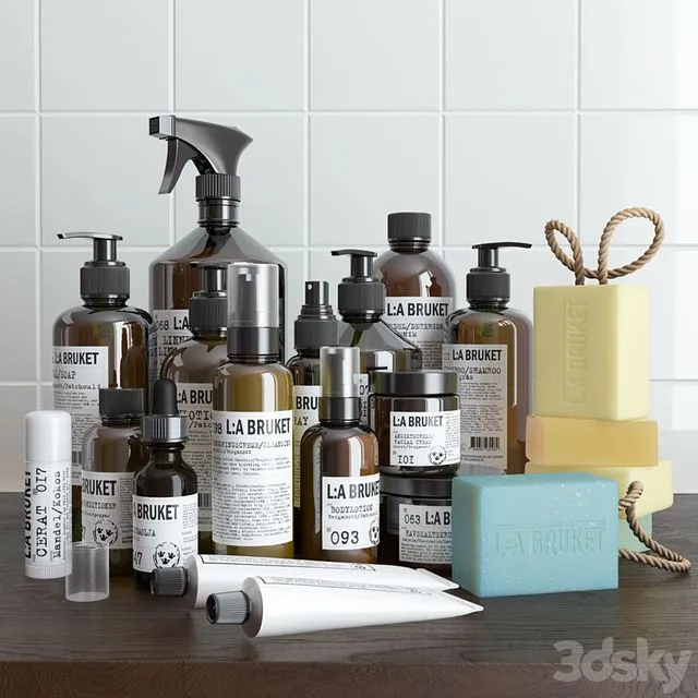 LA Bruket set of decorative cosmetics 3dsMax Model