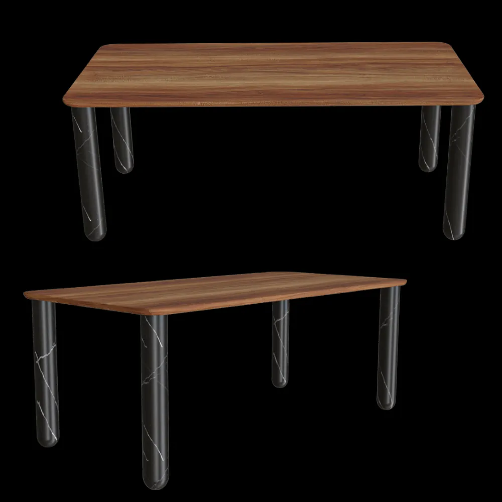 La Chance – Dining table Sunday square 3ds Max