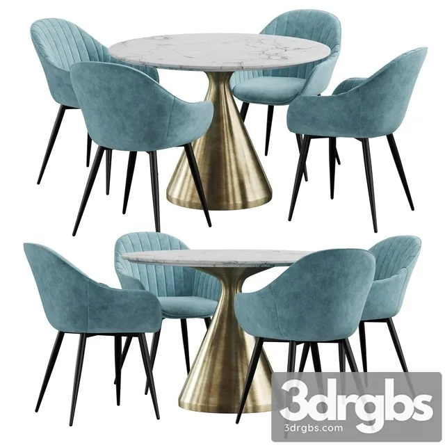 La Forma and West Elm Silhouette Dining set 3dsmax Download