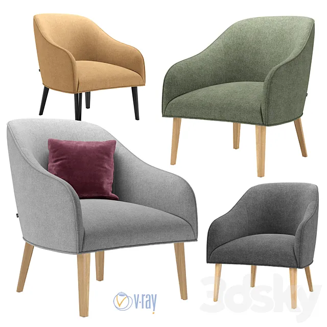 La Forma. Armchair Lobby. 3DS Max Model