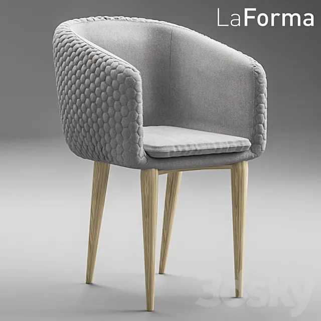 La Forma Harmon Quilted Tub Chair 3DSMax File