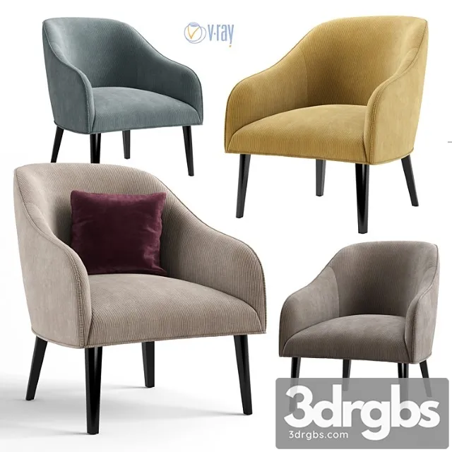 La forma. lobby bobly corduroy armchair. 3dsmax Download