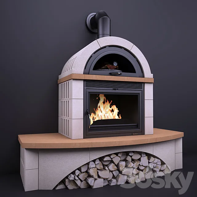 La Nordica Falo 2C wood stove 3ds Max