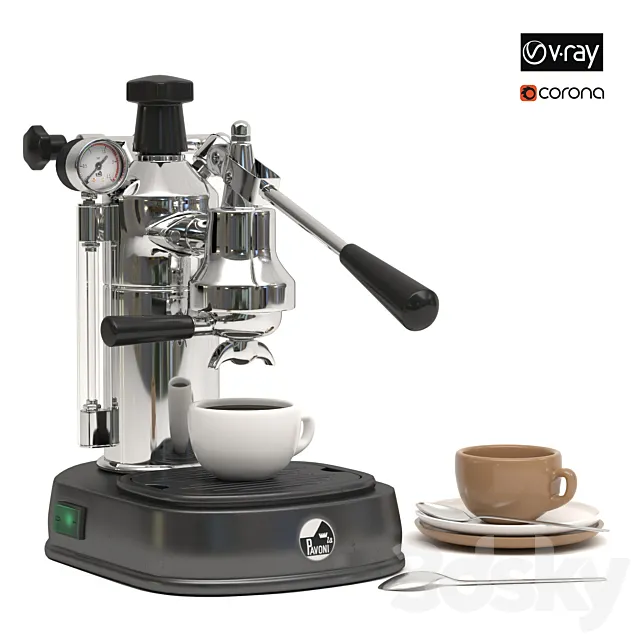 La Pavoni Professional Coffee Machine-PBB16 3DSMax File