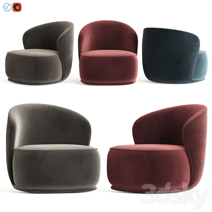 La Pipe Lounge Chair 3DS Max