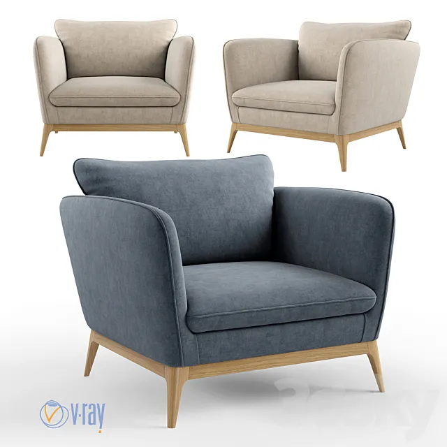 La Redoute. Armchair James AM.PM 3ds Max
