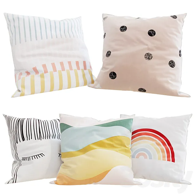 La Redoute – Decorative Pillows set 20 3DSMax File