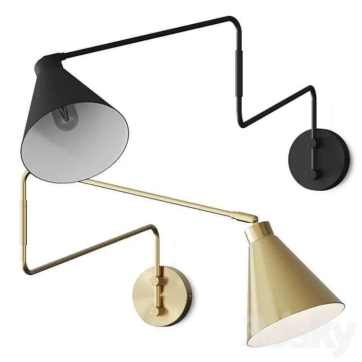 La Redoute Hiba Articulated Metal Wall Lamp 3DS Max