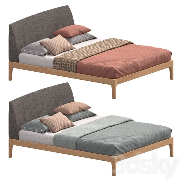 LA REDOUTE INTERIEURS – Bed with Agura bed base 3ds Max
