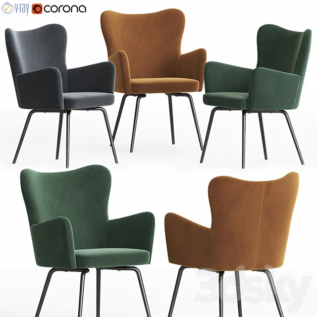 La redoute luxore dining chair 3ds Max