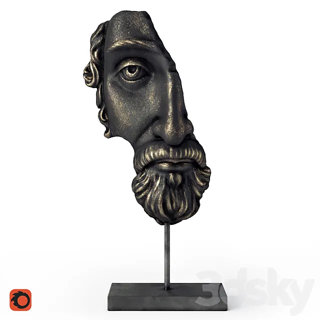 La Redoute Waraji Face Shaped Figurine 3ds Max