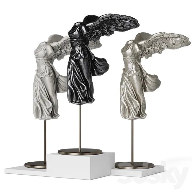 La victoire de samothrace statuette set 3DS Max Model