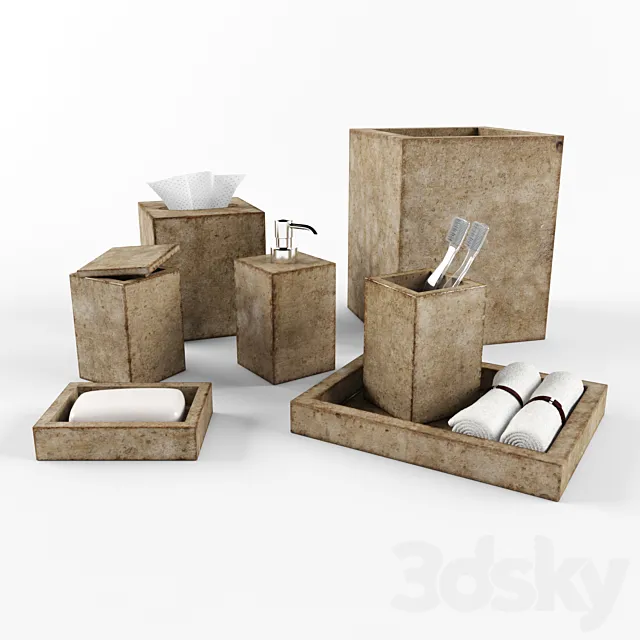 Labrazel Cement Natural kit for bathrooms 3DS Max Model