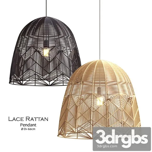 Lace rattan pendant