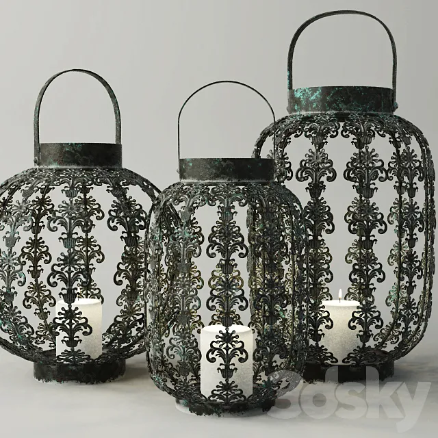 Lacework Lanterns 3DS Max Model