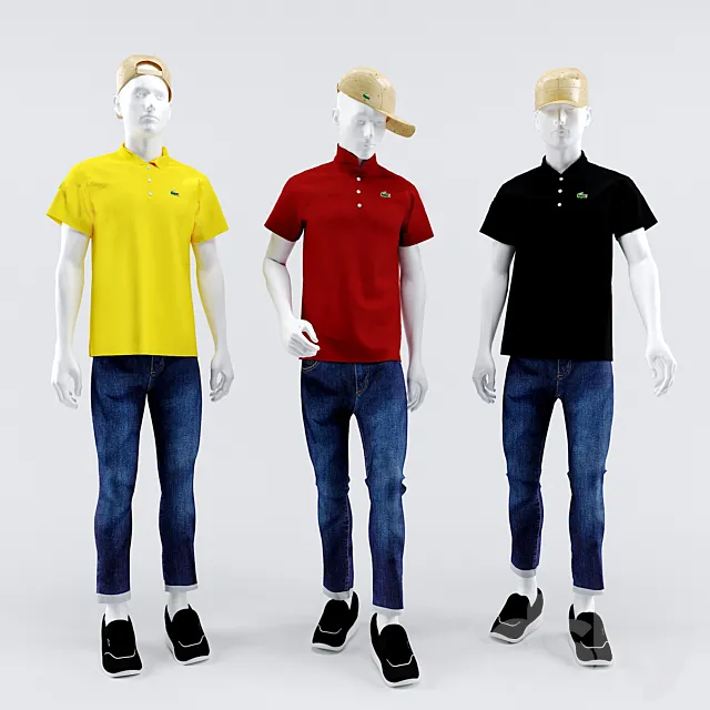 Lacoste Man mannequin 3ds Max